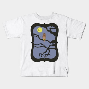 Spooky Halloween Owl Kids T-Shirt